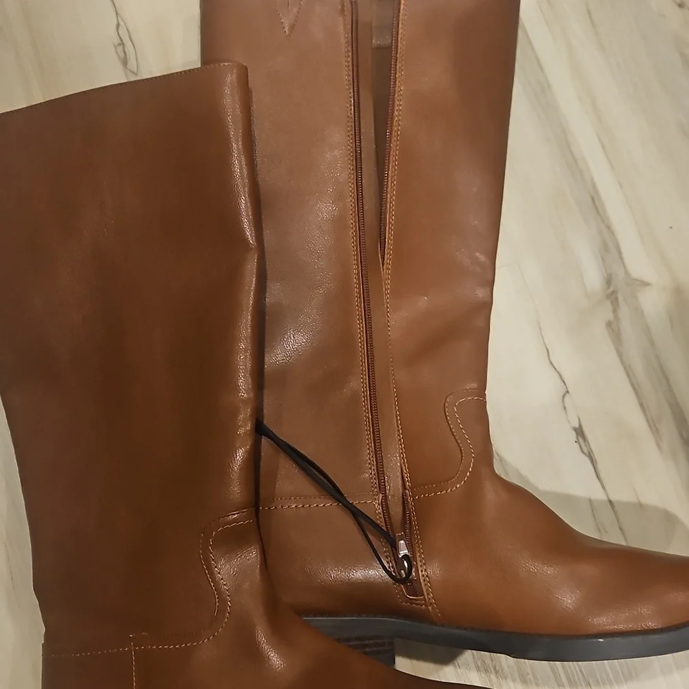 NEW! ANN TAYLOR LOFT Cognac Tall Riding Boots 11.